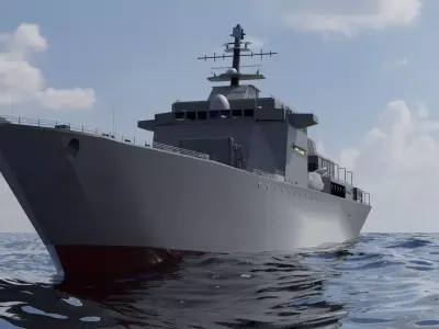 Large Research Ship 3D model