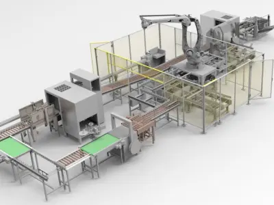 Large manipulator layout equipment line 3D model