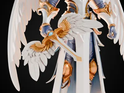 Stylized Sword - Paladin Sword Divine Ascension - Game Ready 3D model