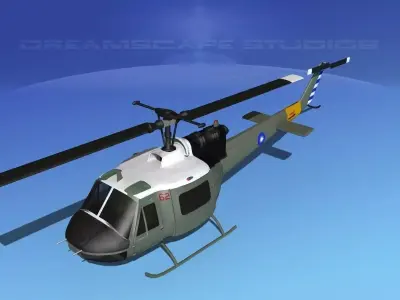 Bell UH-1B Iroquois China 3D model