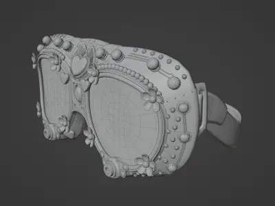 Girly Cyberpunk Goggles Free 3D model
