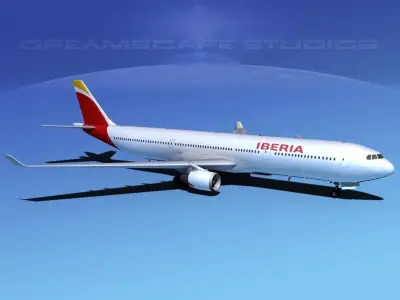 Airbus A330-300 Iberia 2 3D model