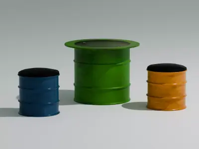 Barrel Furniture 3D model