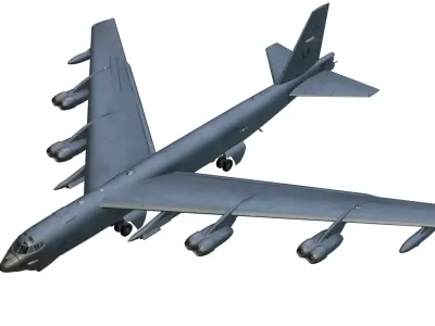 Boeing B-52 Stratofortress Low-poly 3D model
