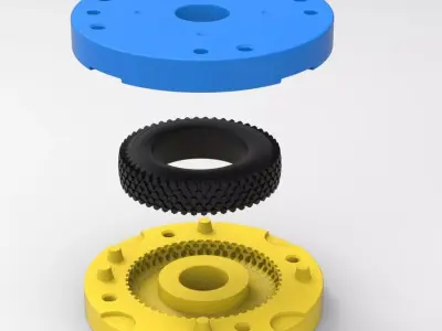 Mold for diecast tire 4 Scale 1 to 10 and 1 to 14 and 1 to 25 3D print model