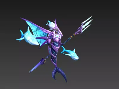 Sea King Low-poly 3D model