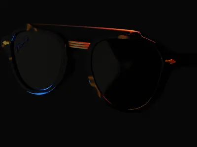 Ray Ban Wayfarer sunglasses 3D model
