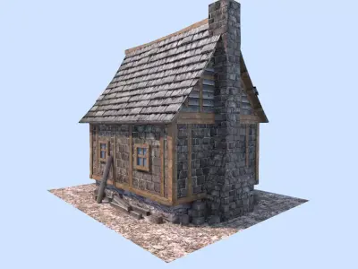 medieval town house 3D model