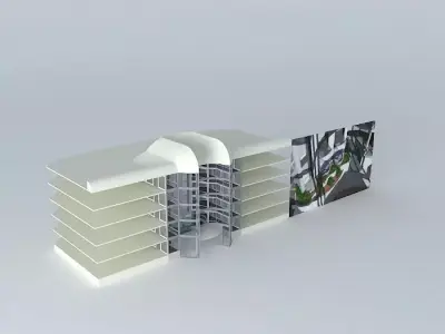 Panoramic Elevators Commercial Centre Free 3D model