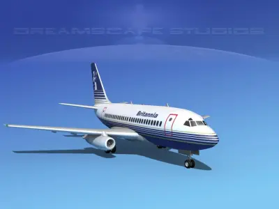 Boeing 737-100 Britannia 3D model