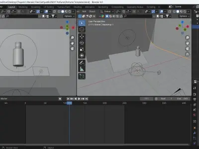 Perfume Template with 1 scene 3D model