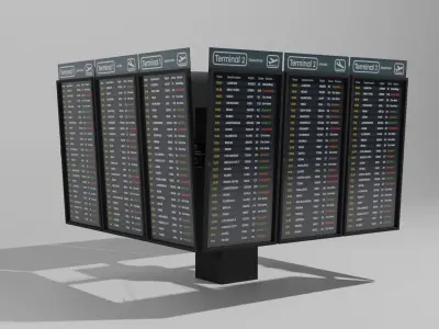 Flight Information board   3D model