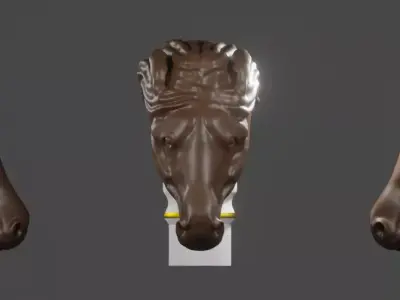 3D  MODELING AND SCULPTING OF HORSE HEAD  3D model