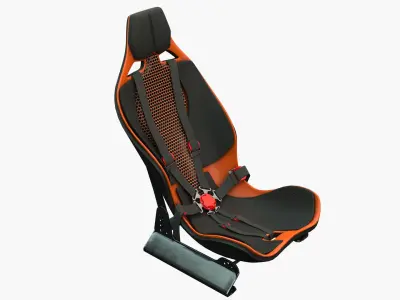 Racing Seat Low-poly 3D model