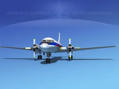 Convair CV-580 Lake Central 3D model