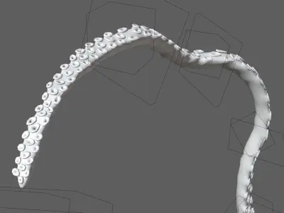 Tentacle low poly Low-poly 3D model