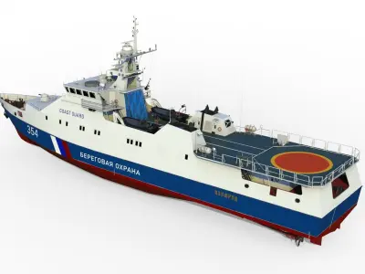 Project 22460 Rubin-class patrol boat 3D model