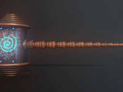 electric hammer Free low-poly 3D model