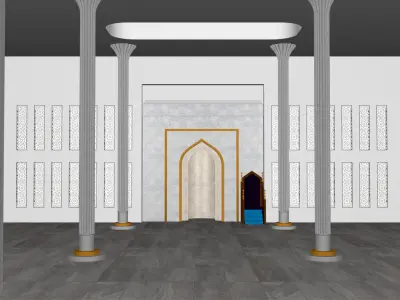 BAITUL MUKARRAM MOSQUE 3D model