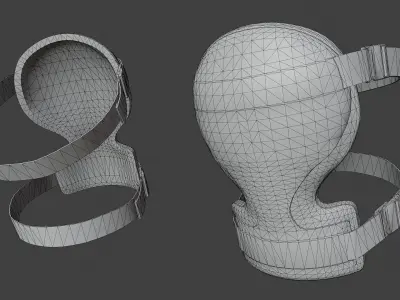 ArcTeryx Combat Knee Caps Low-poly 3D model
