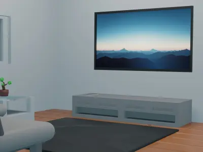 3D Living room model Free 3D print model