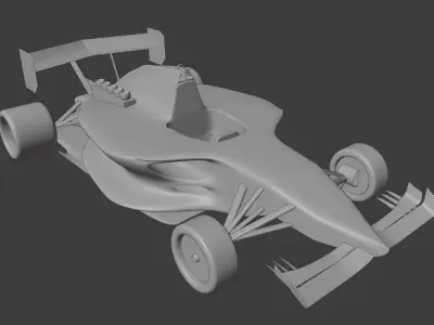 Formula Classic Car Free low-poly 3D model