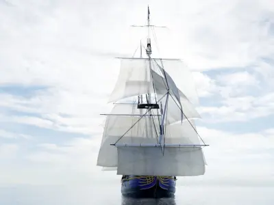 HMS Bounty Low-poly 3D model