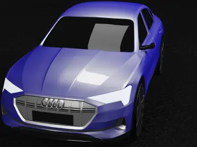 Audi E-tron Sportback Free low-poly 3D model