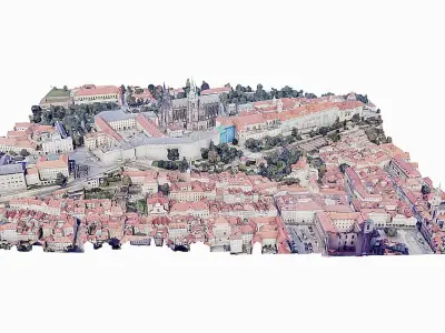 Prague Castle Low-poly 3D model