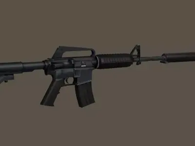 M4 Rifle2 Modular Constructor Low-Poly 3D Model Low-poly 3D model