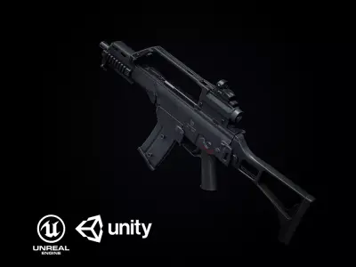 G36 Variants PBR Low-poly 3D model