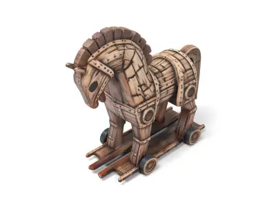 Trojan horse Low-poly 3D model
