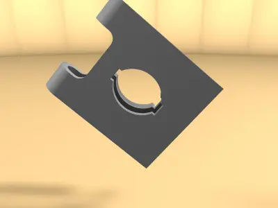 Threaded clip for plastic sheet Low-poly 3D model