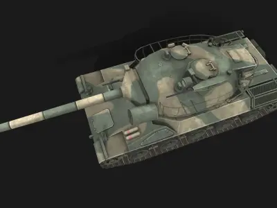 Tank AMX-30B Low-poly 3D model