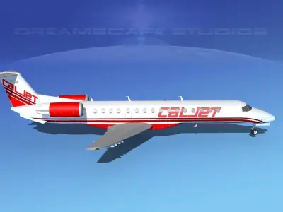 Embraer ERJ-140 CalJet 3D model