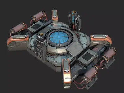 Future Sci-Fi Hyperspace Transport Machine 3D model