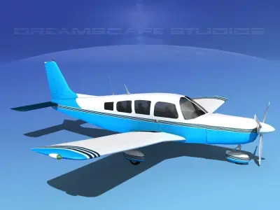Piper Cherokee Six 300 V12 3D model