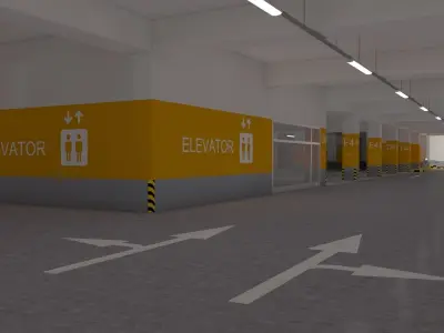 Underground Parking lot 3D model