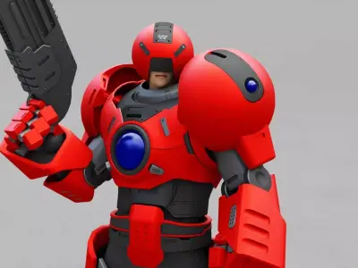 EXOSKELETON SOLDIER TROMOS RIGGED 3D model