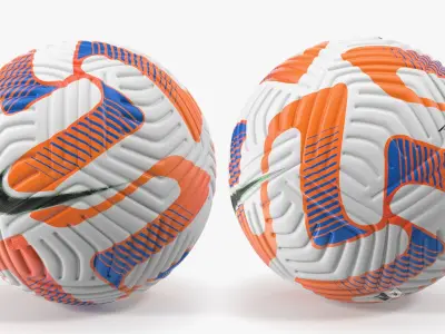 Official Match Ball Nike Flight White Orange 3D model
