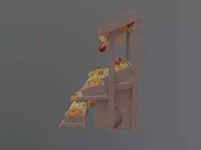 vegetable vendor Free 3D model