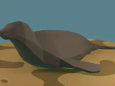 Low Poly Seal Free low-poly 3D model