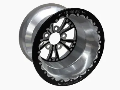 RC Components Torx Drag Rear Wheel Low-poly 3D model