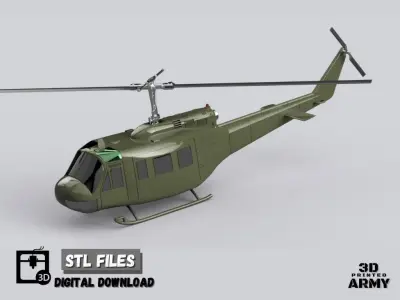 Bell UH-1 HUEY Iroquois - STL files for 3D printing 3D print model