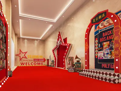 Vintage event design stage design 3D model