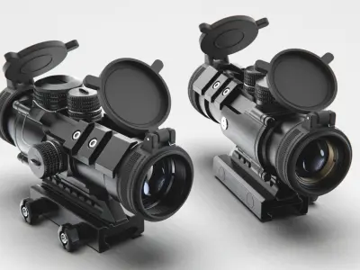 Vortex Spitfire 3x Prism Scope - High-poly 3D model