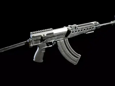 PBR - VZ-58 Tactical Assault Rifle - Game-Ready 3D Asset Low-poly 3D model