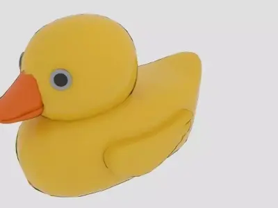 Duckling rubber duck toy Low-poly 3D model