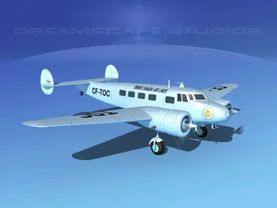 Lockheed L10 Electra Trans-Canada 3D model