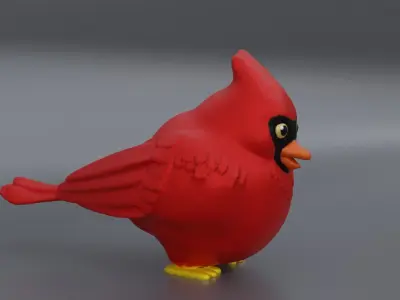 Cute cardinal Free 3D print model